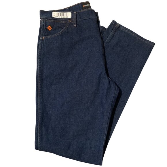 Wrangler Mens Flame Resistant Blue Jeans Relaxed Fit Sz 38x36 FR13MWZ HRC2/2112 - Picture 6 of 14